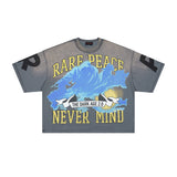 Rare Peace Never Mind The Dark Age 2.0 SOS The End of an Era Crop Tee - Cream