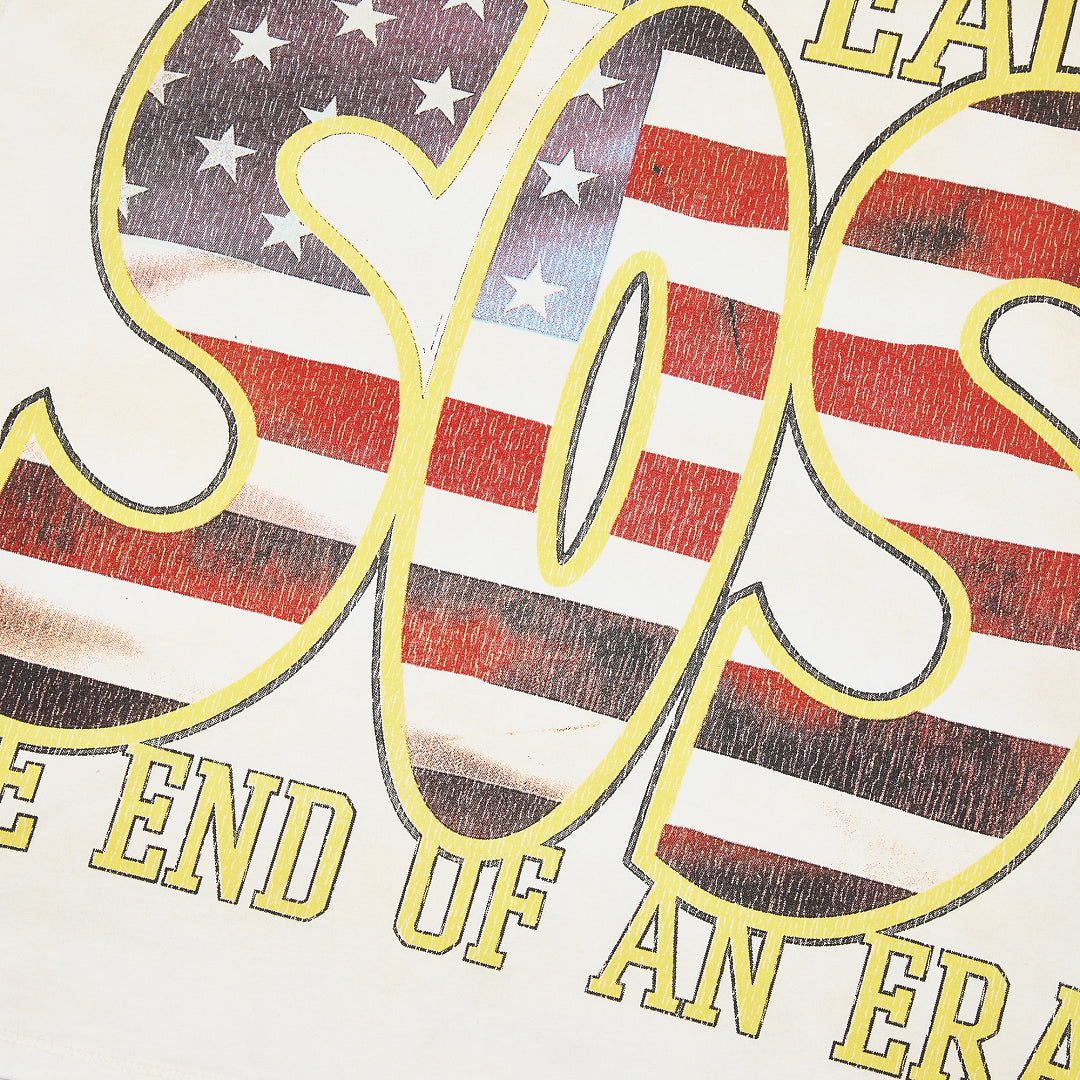 Rare Peace Never Mind The Dark Age 2.0 SOS The End of an Era Crop Tee - Cream