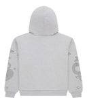 Sp5der Beluga Rhinestone Hoodie Heather Grey