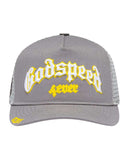 Godspeed Forever Trucker Hat Grey/Yellow