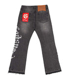 Godspeed OG Logo Flared Denim Black Wash