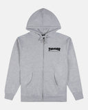MAG LOGO - ZIP UP HOODIE - GREY