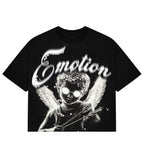 Mixed Emotions Pearl Cropped Tee Black