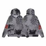 Vale Forever Leopard & USA Graphic Vintage Wash Full-Zip Hoodie
