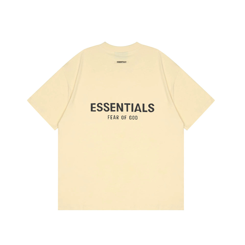 FOG double-line ESSENTIALS short-sleeved T-shirt men European and American couples trendy brand round neck loose cleanfit half-sleeved women (14)