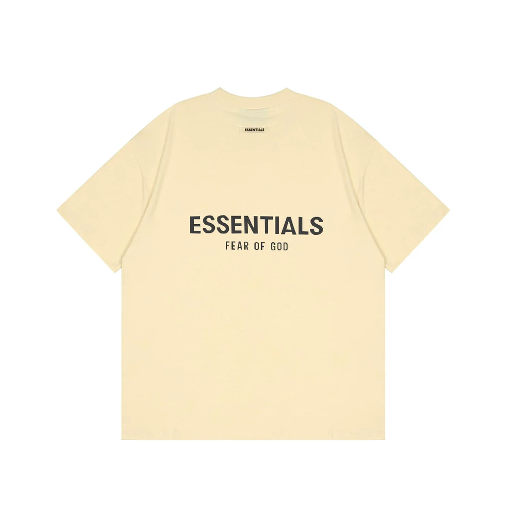 FOG double-line ESSENTIALS short-sleeved T-shirt men European and American couples trendy brand round neck loose cleanfit half-sleeved women (14)
