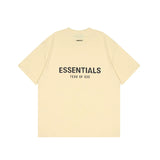 FOG double-line ESSENTIALS short-sleeved T-shirt men European and American couples trendy brand round neck loose cleanfit half-sleeved women (14)
