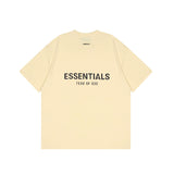 FOG double-line ESSENTIALS short-sleeved T-shirt men European and American couples trendy brand round neck loose cleanfit half-sleeved women (14)