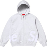 Supreme Big Logo Zip-Up Hoodie – Grey