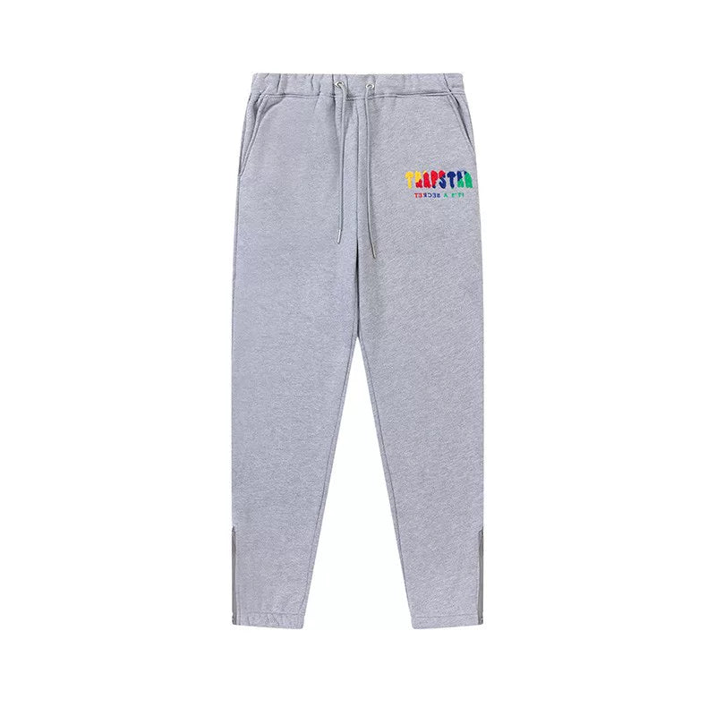Trapstar autumn and winter casual sports suit hooded sweatshirt pants pullover simple letter drawstring top pants (5)