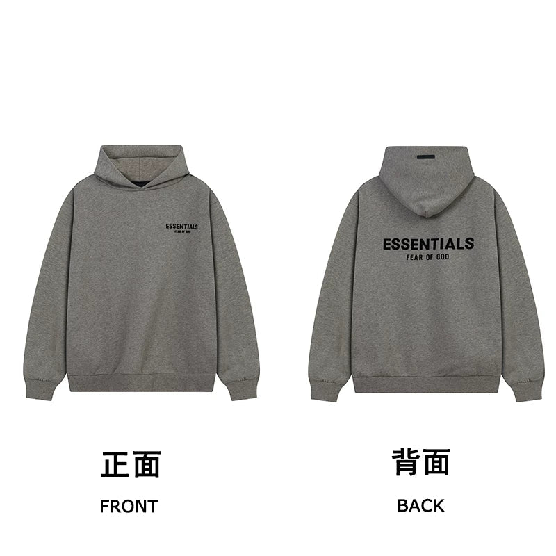 Fog autumn/winter hoodie, sweatpants, long pants with fleece hoodie, versatile letter essentials, loose and trendy ins top (5)
