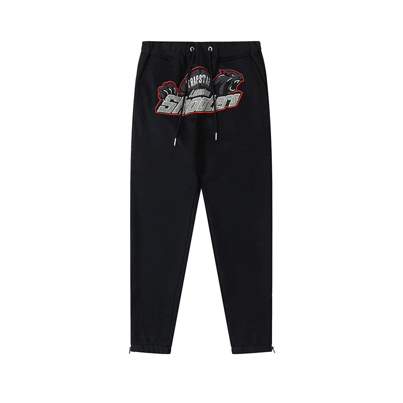 Trapstar niche trendy brand sweatshirt trousers sports leisure suit men and women couple autumn and winter plus velvet letter embroidery (25)