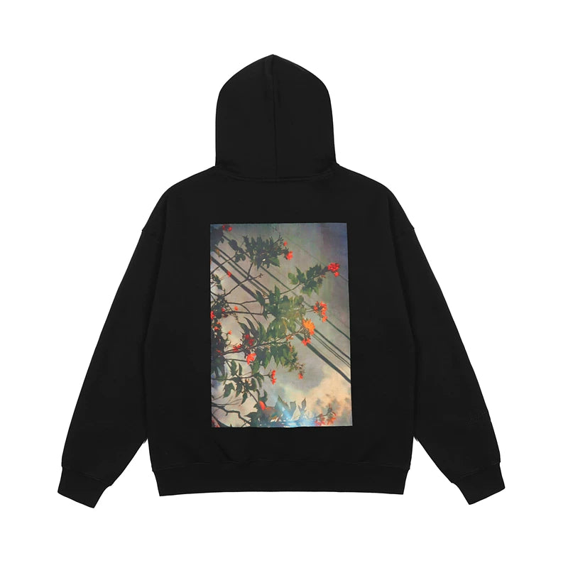FOG double line heavyweight high street trendy brand hooded sweatshirt with plush loose sweatshirt jacket suitable for men and women, youthful and popular style (13)