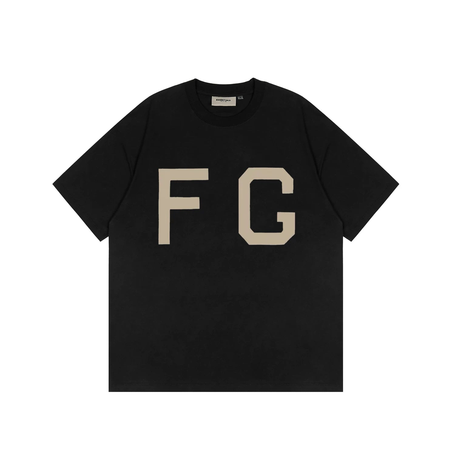 FOG double-line ESSENTIALS short-sleeved T-shirt men European and American couples trendy brand round neck loose cleanfit half-sleeved women (25)