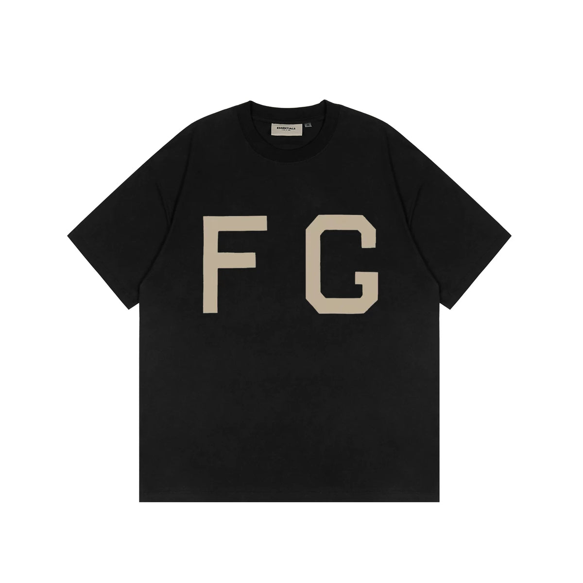 FOG double-line ESSENTIALS short-sleeved T-shirt men European and American couples trendy brand round neck loose cleanfit half-sleeved women (25)
