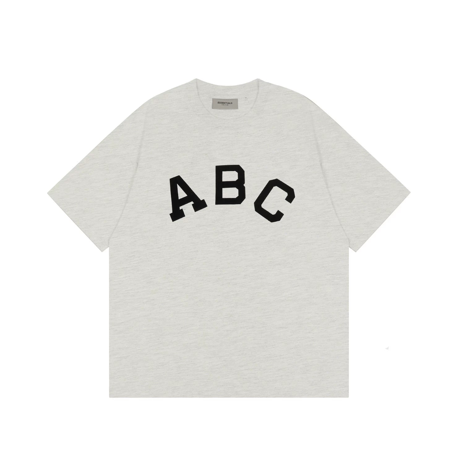 ESSENTIALS Short sleeved T-shirt European and American High Street FOG Double Line Men's and Women's American Trendy Brand Pure Cotton Round Neck Loose Set (27)