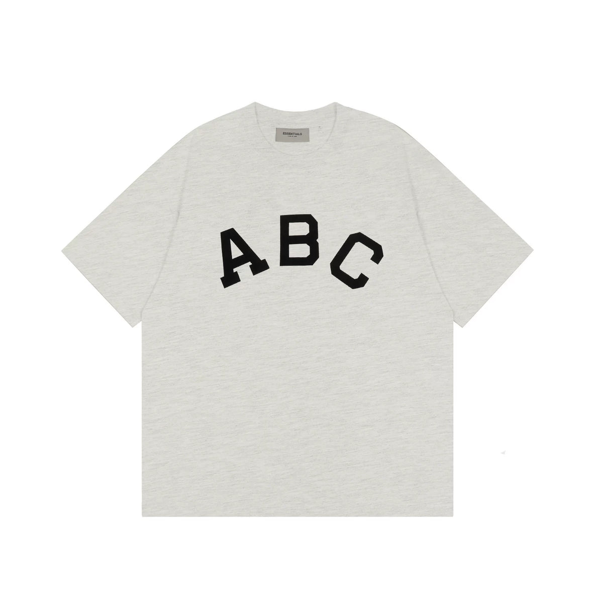 ESSENTIALS Short sleeved T-shirt European and American High Street FOG Double Line Men's and Women's American Trendy Brand Pure Cotton Round Neck Loose Set (27)