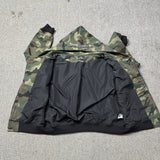 Broken Planet Camo Cracked Planet Cropped Zip Up Hoodie