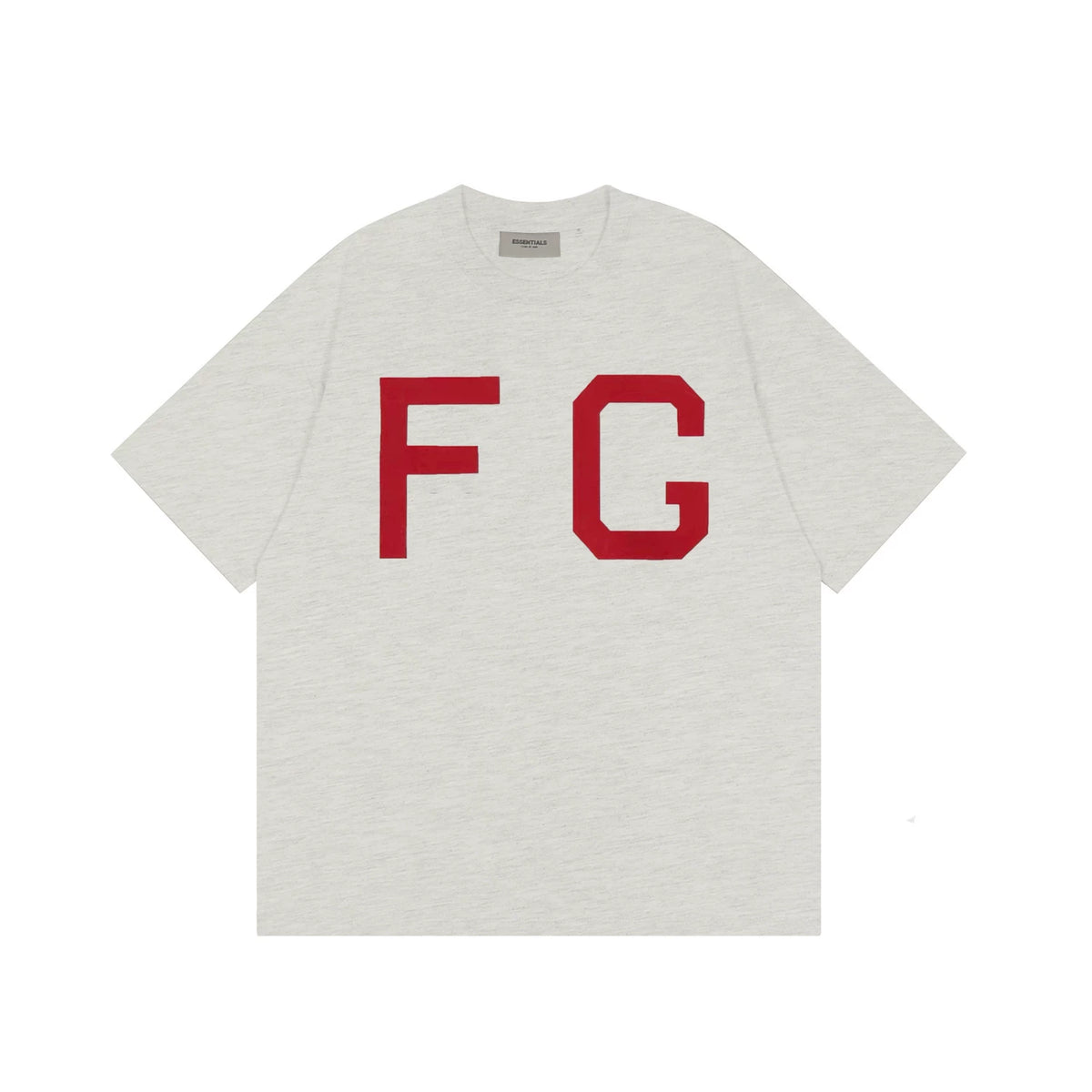 ESSENTIALS Short sleeved T-shirt European and American High Street FOG Double Line Men's and Women's American Trendy Brand Pure Cotton Round Neck Loose Set (23)