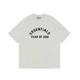 FOG double-line ESSENTIALS short-sleeved T-shirt men European and American couples trendy brand round neck loose cleanfit half-sleeved women (30)