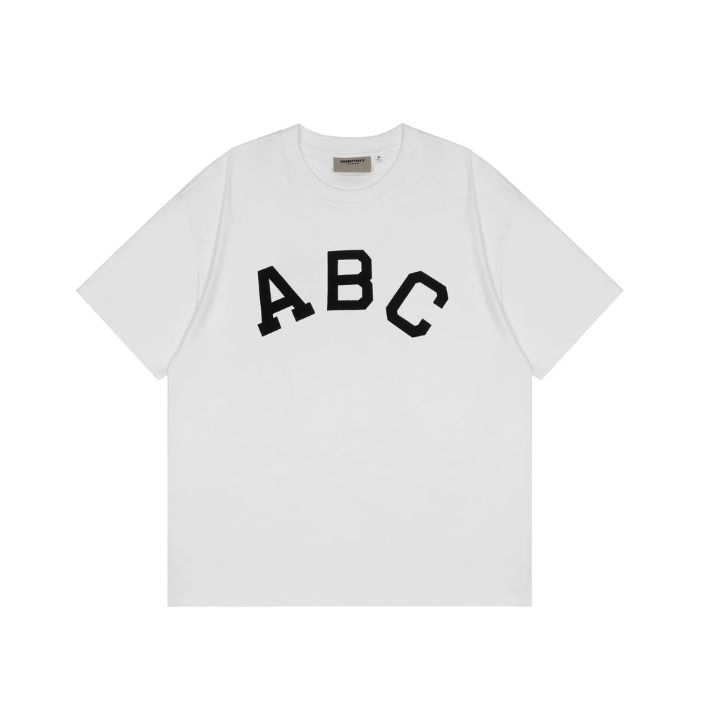 FOG double-line ESSENTIALS short-sleeved T-shirt men European and American couples trendy brand round neck loose cleanfit half-sleeved women (21)