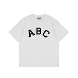 FOG double-line ESSENTIALS short-sleeved T-shirt men European and American couples trendy brand round neck loose cleanfit half-sleeved women (21)