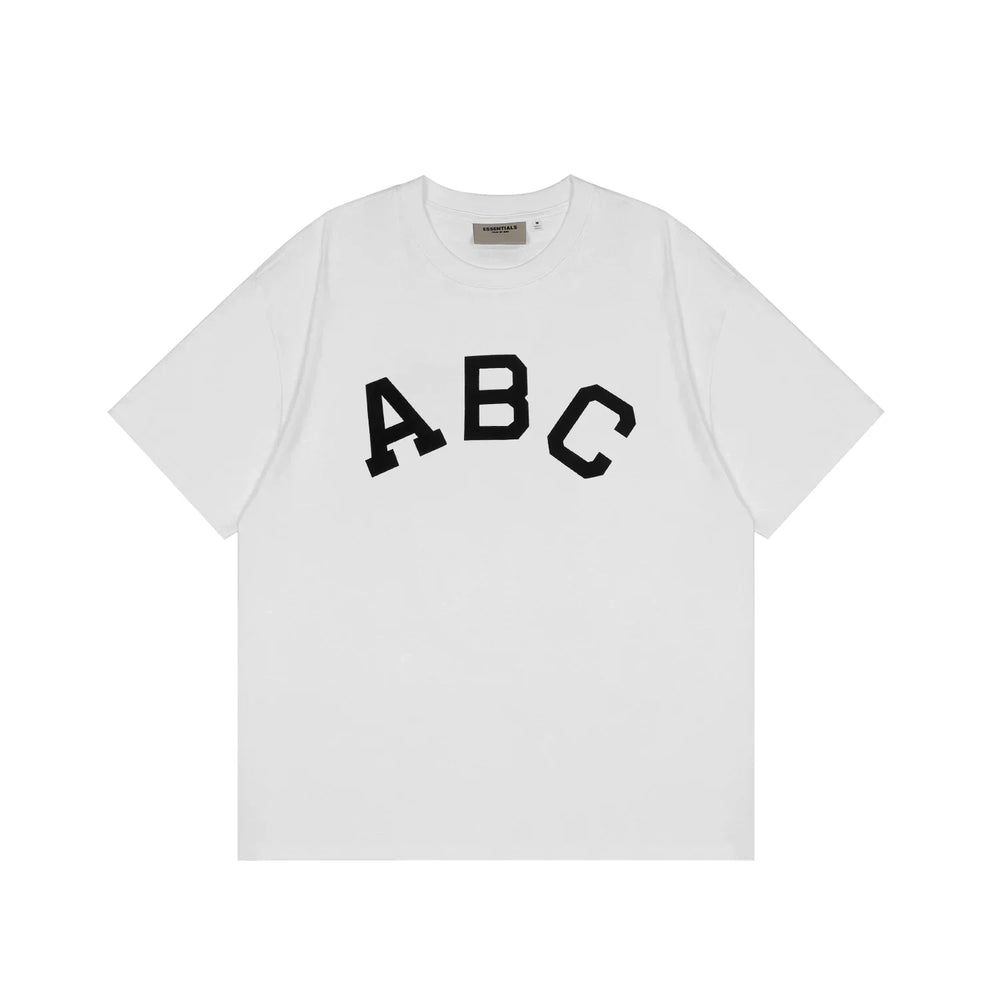 FOG double-line ESSENTIALS short-sleeved T-shirt men European and American couples trendy brand round neck loose cleanfit half-sleeved women (21)
