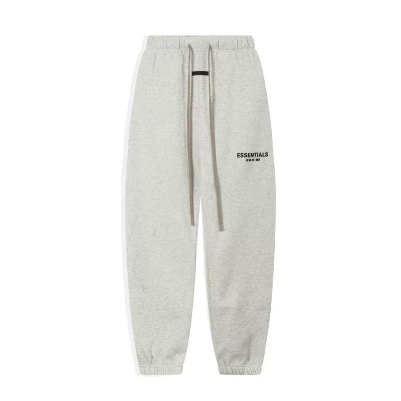 FOG ESSENTIALS Fashion High Street Letter Plush Autumn/Winter Casual Plush Hooded Sweatshirt Pants Set for Men (7)