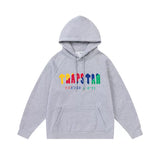 Trapstar autumn and winter casual sports suit hooded sweatshirt pants pullover simple letter drawstring top pants (5)