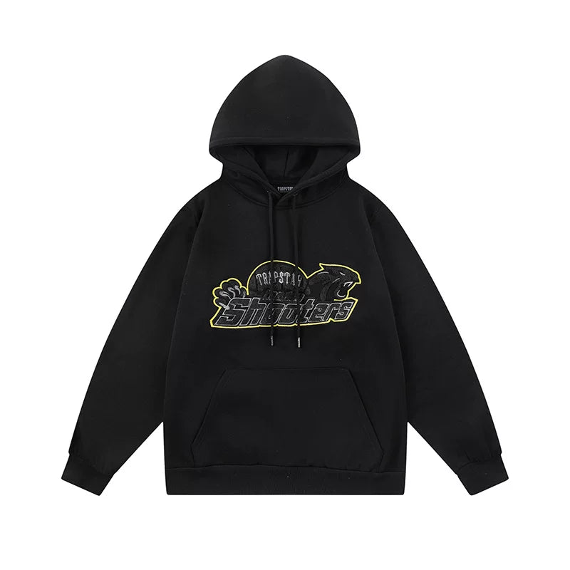 Trapstar niche trendy brand sweatshirt trousers sports leisure suit men and women couple autumn and winter plus velvet letter embroidery (56)