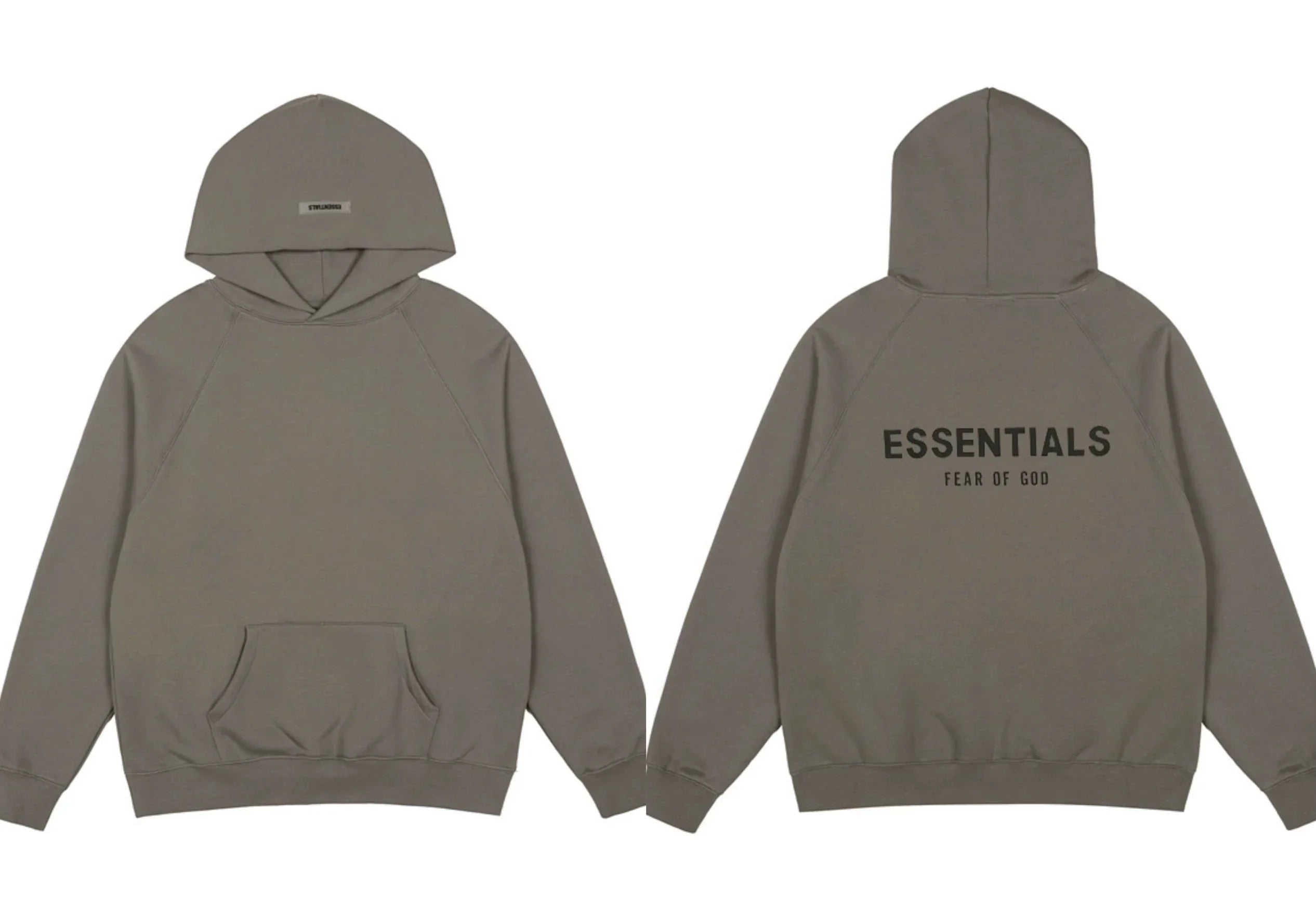 FOG double line heavyweight high street trendy brand hooded sweatshirt with plush loose sweatshirt jacket suitable for men and women, youthful and popular style (24)