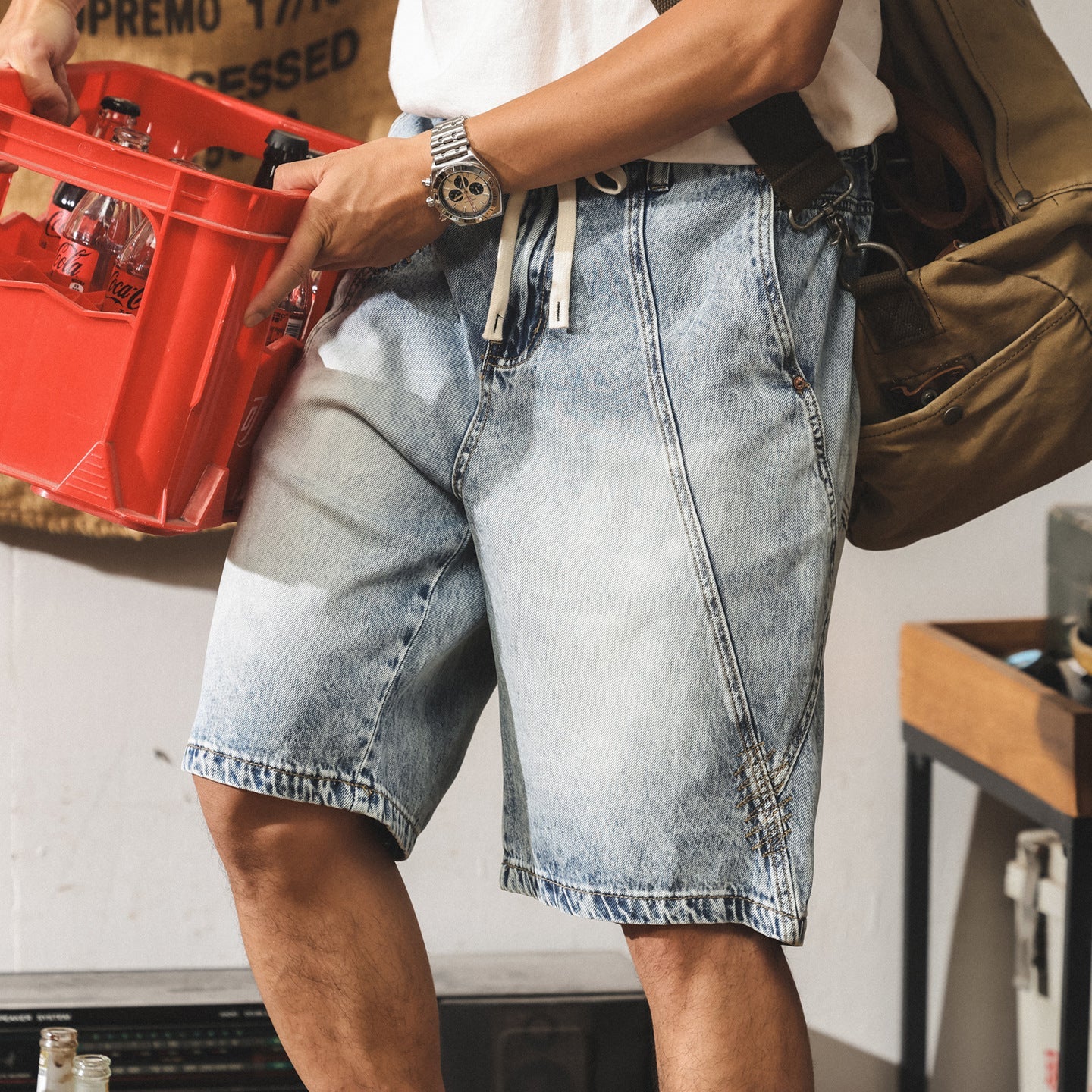 #XY-9940-ST# American denim shorts