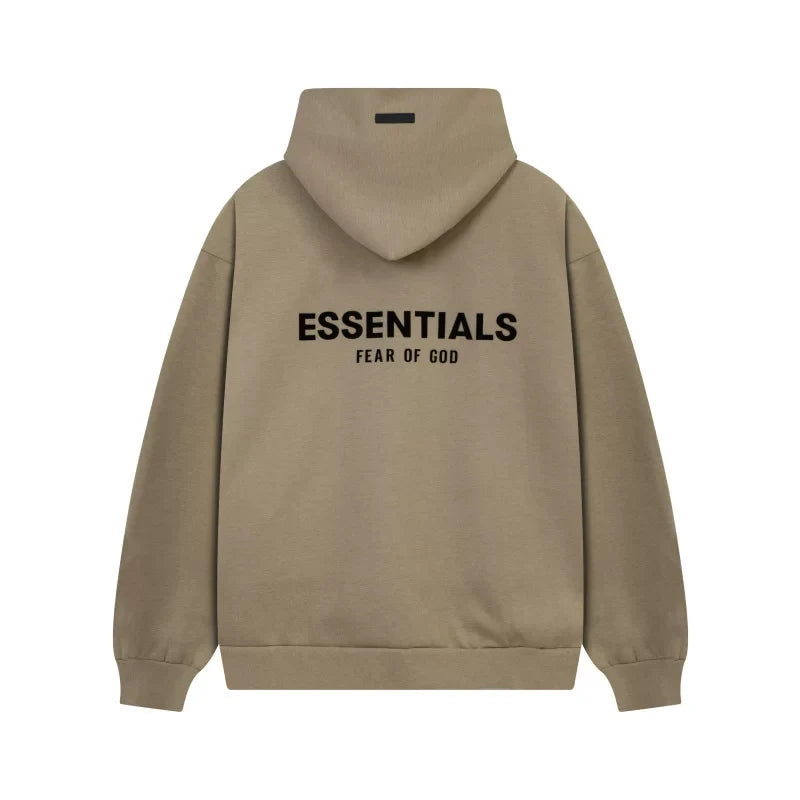 FOG ESSENTIALS Fashion High Street Letter Plush Autumn/Winter Casual Plush Hooded Sweatshirt Pants Set for Men (4)