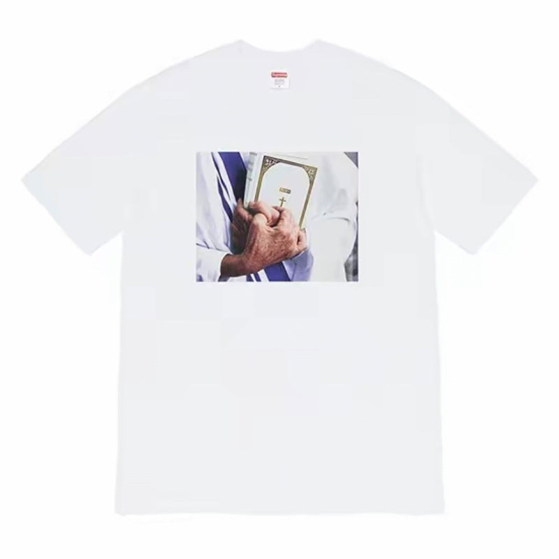 Supreme Bible Photo Graphic Tee – White