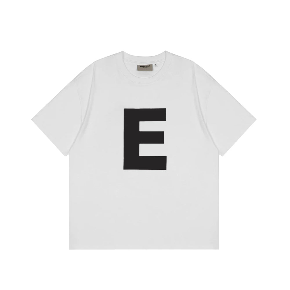 ESSENTIALS Short sleeved T-shirt European and American High Street FOG Double Line Men's and Women's American Trendy Brand Pure Cotton Round Neck Loose Set (60)