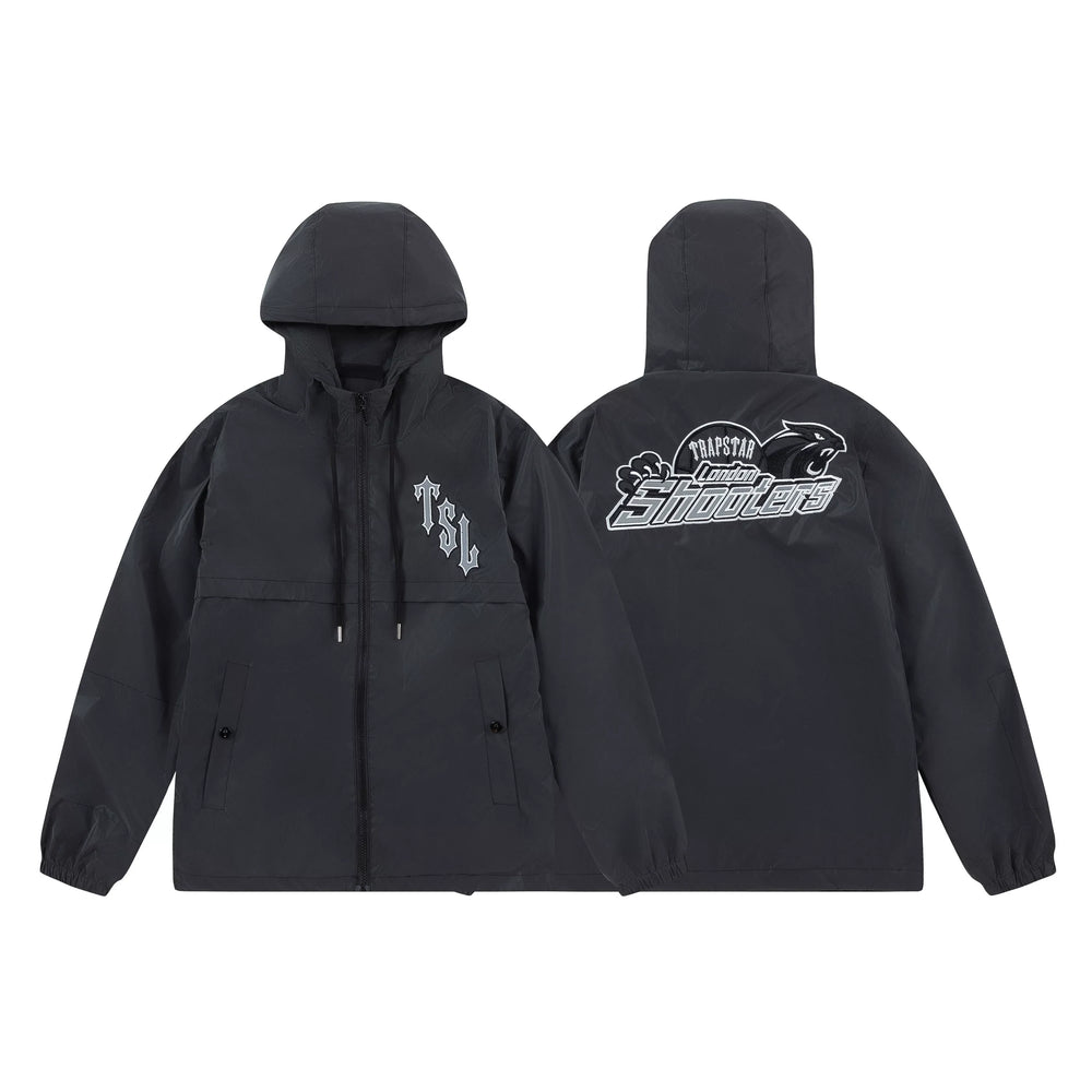 Cross border foreign trade autumn and winter Trapstar letter embroidery eagle zipper windbreaker hooded windbreaker men's and women's jacket jacket (3)