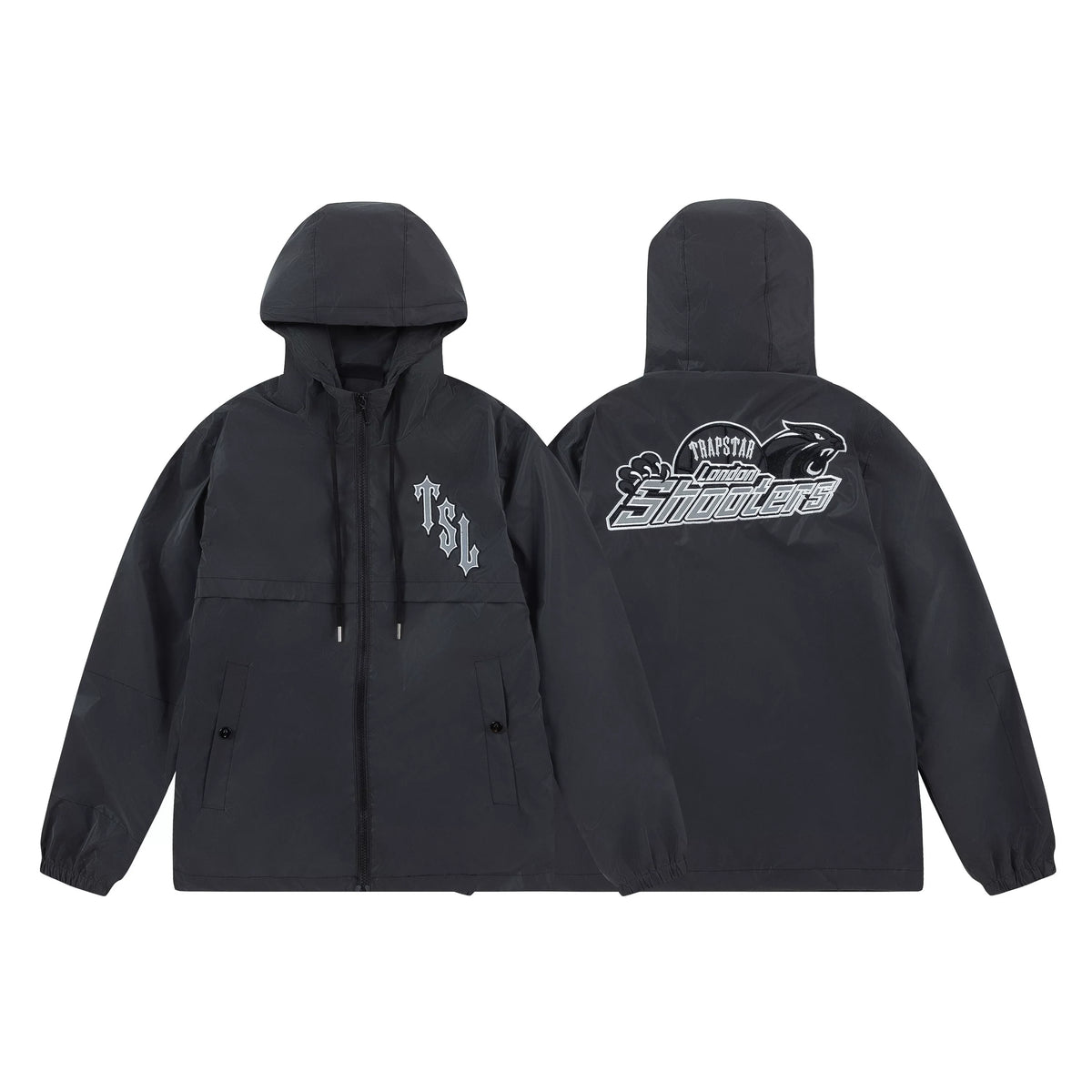 Cross border foreign trade autumn and winter Trapstar letter embroidery eagle zipper windbreaker hooded windbreaker men's and women's jacket jacket (3)