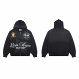 Vale Forever Vale Sport Polo & Crest Graphic Vintage Wash Full-Zip Hoodie black