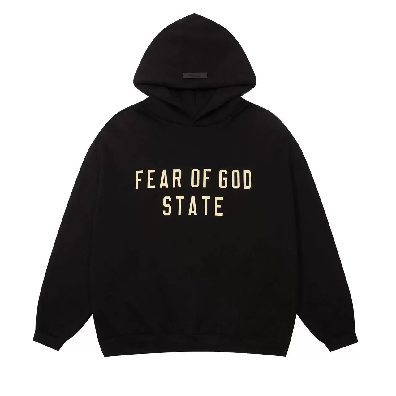 FOG double line heavyweight high street trendy brand hooded sweatshirt with plush loose sweatshirt jacket suitable for men and women, youthful and popular style (33)