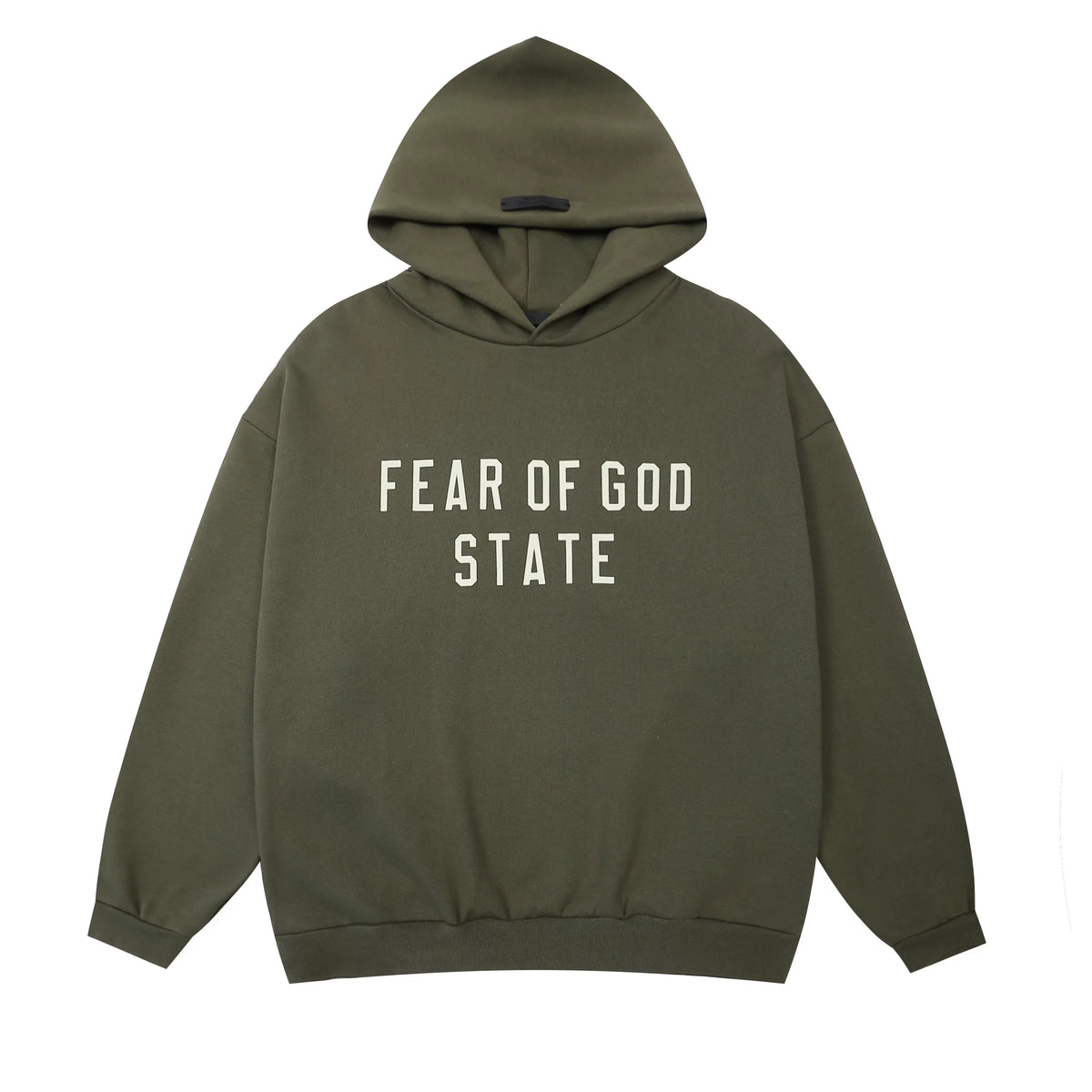 FOG double line heavyweight high street trendy brand hooded sweatshirt with plush loose sweatshirt jacket suitable for men and women, youthful and popular style (34)