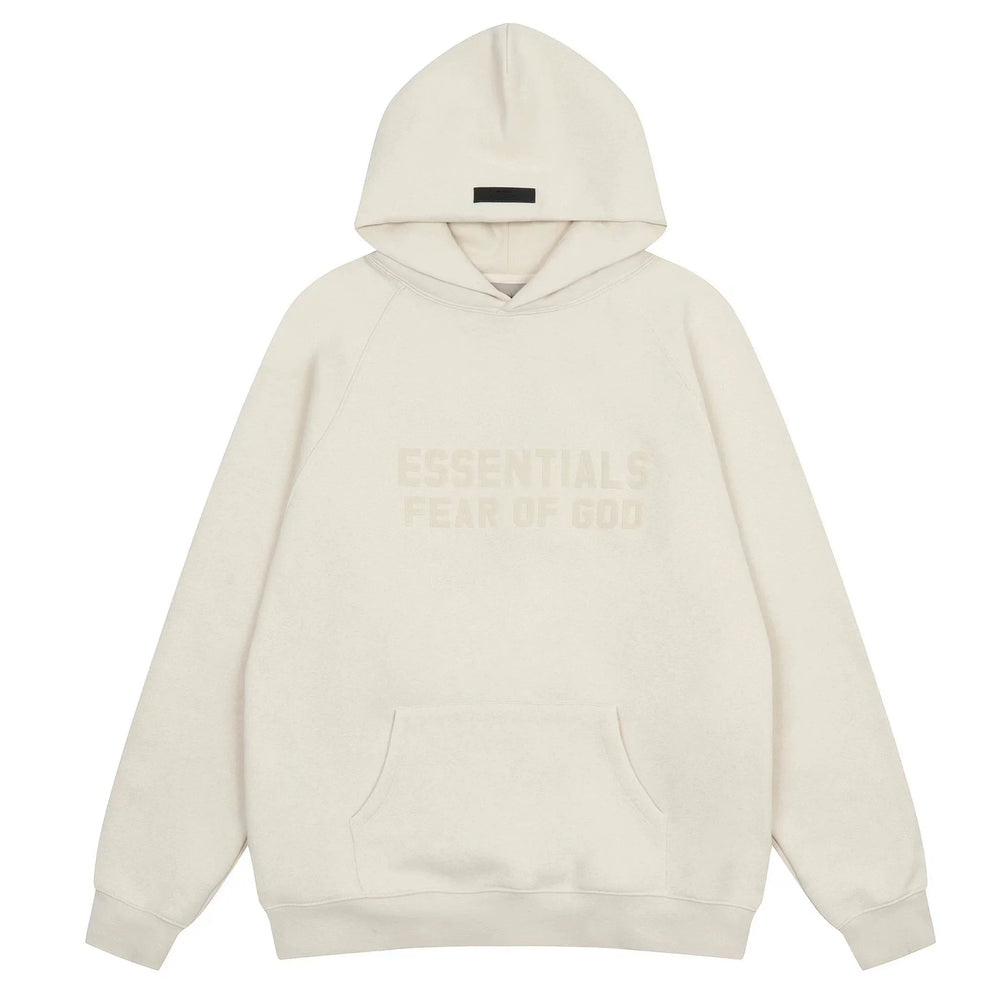 FOG double line heavyweight high street trendy brand hooded sweatshirt with plush loose sweatshirt jacket suitable for men and women, youthful and popular style (36)