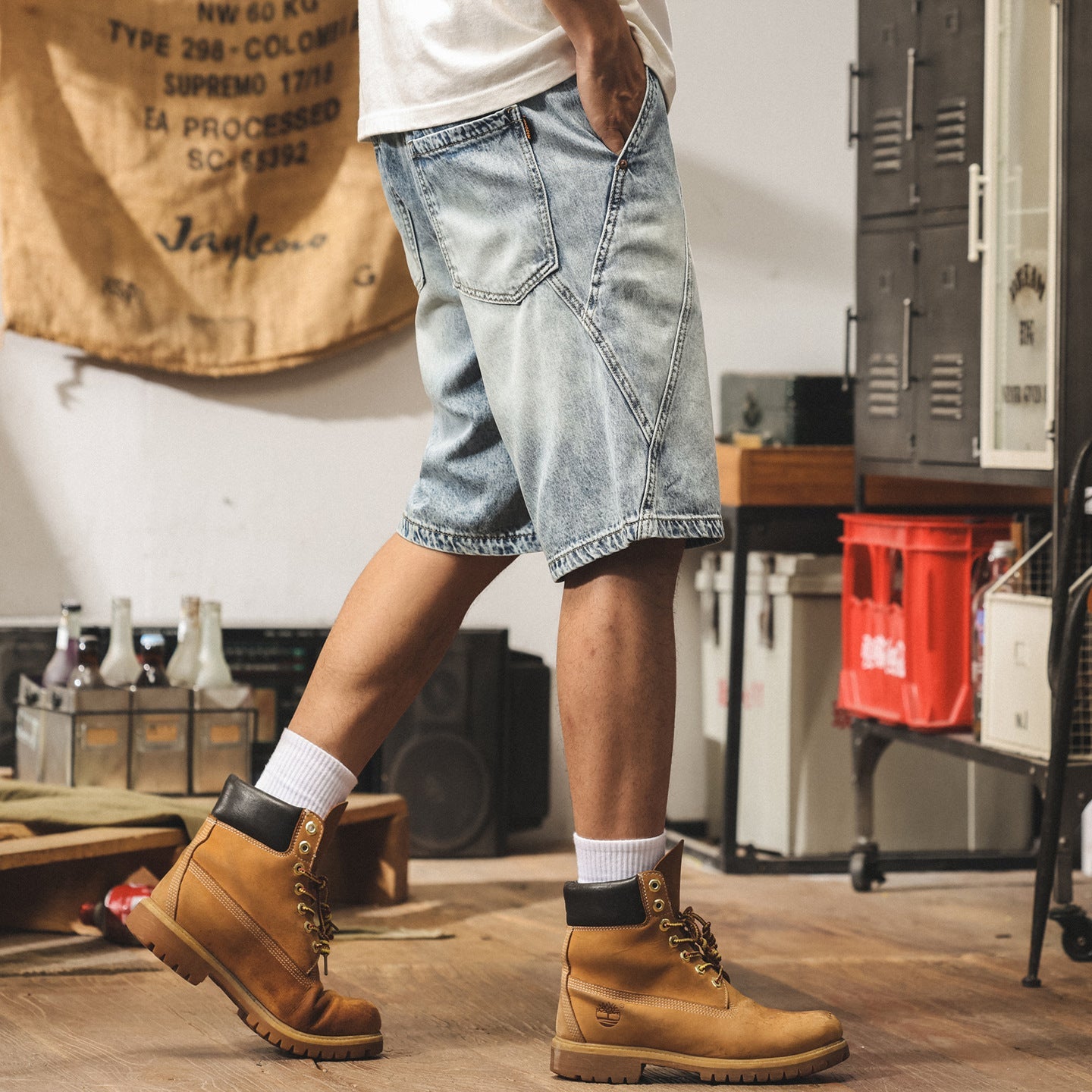 #XY-9940-ST# American denim shorts