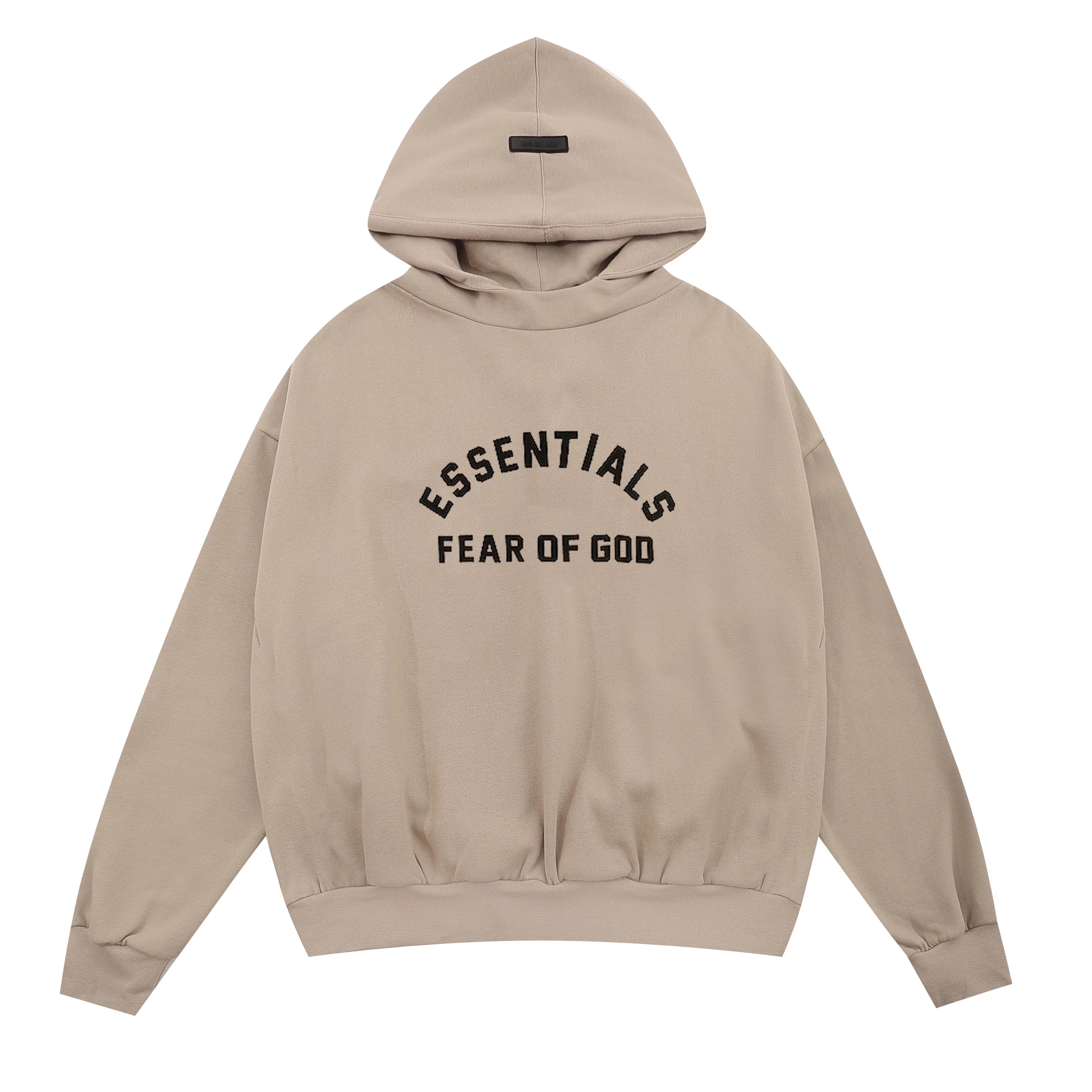 FOG double line heavyweight high street trendy brand hooded sweatshirt with plush loose sweatshirt jacket suitable for men and women, youthful and popular style (25)