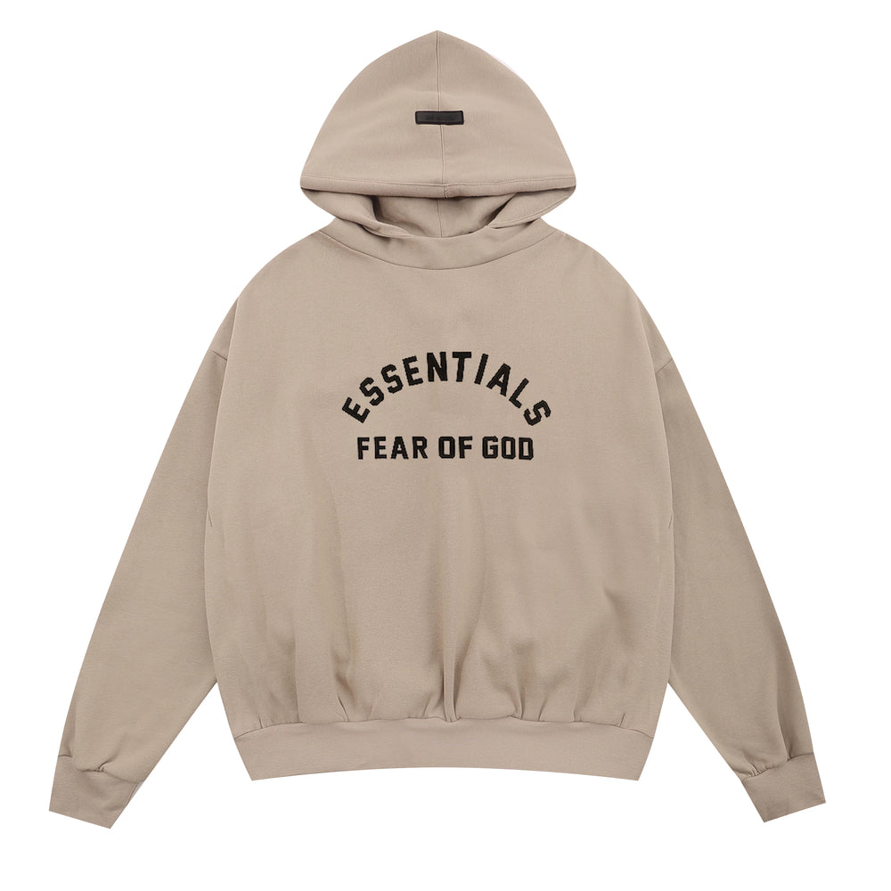FOG double line heavyweight high street trendy brand hooded sweatshirt with plush loose sweatshirt jacket suitable for men and women, youthful and popular style (25)