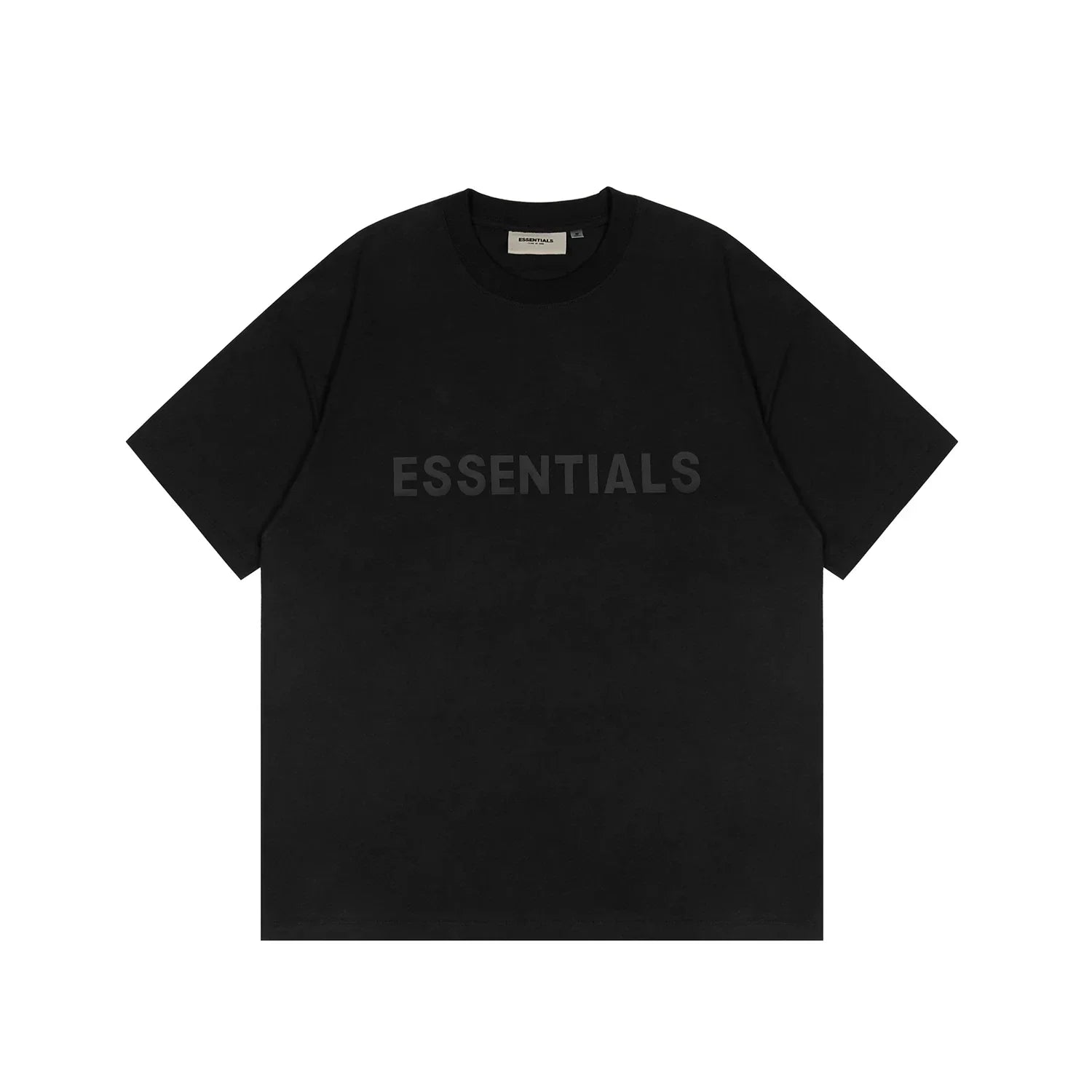 ESSENTIALS Short sleeved T-shirt European and American High Street FOG Double Line Men's and Women's American Trendy Brand Pure Cotton Round Neck Loose Set (2)