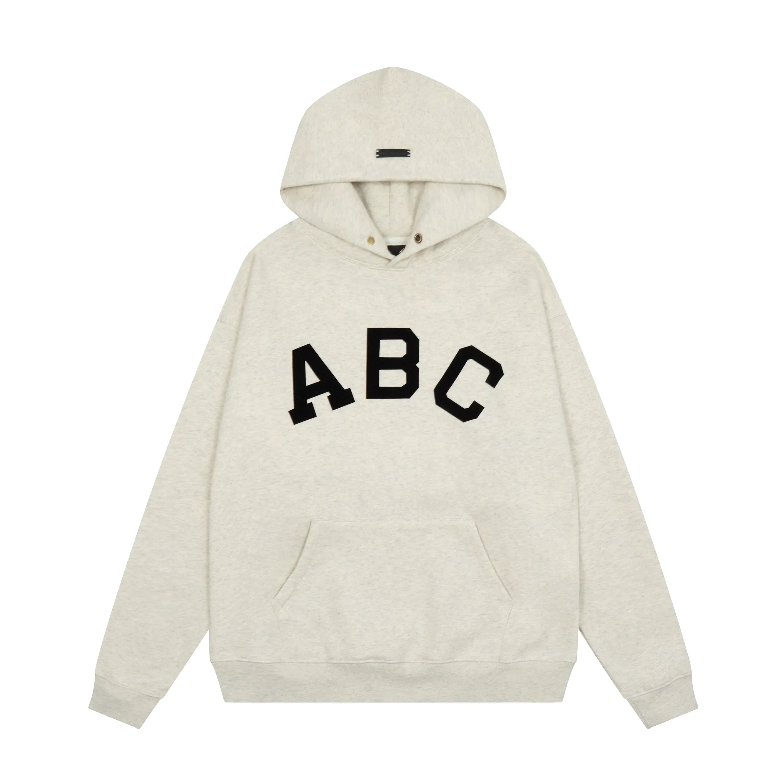 FOG double line heavyweight high street trendy brand hooded sweatshirt with plush loose sweatshirt jacket suitable for men and women, youthful and popular style (4)