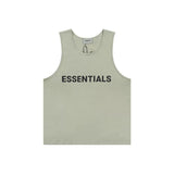 FOG short sleeved FEAR OF GOD double line ESSENTIALS chest letter sleeveless vest base shirt men's T-shirt (4)
