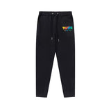 Trapstar autumn and winter casual sports suit hooded sweatshirt pants pullover simple letter drawstring top pants (4)