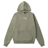 FOG double line heavyweight high street trendy brand hooded sweatshirt with plush loose sweatshirt jacket suitable for men and women, youthful and popular style (45)