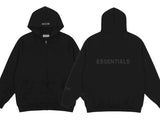 FOG double line heavyweight high street trendy brand hooded sweatshirt with plush loose sweatshirt jacket suitable for men and women, youthful and popular style (43)